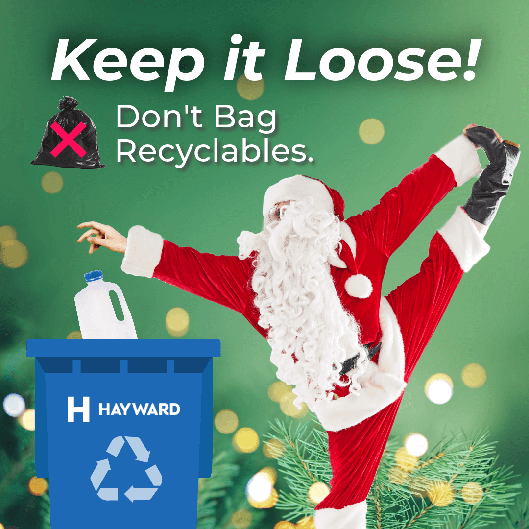 santa claus recycling items