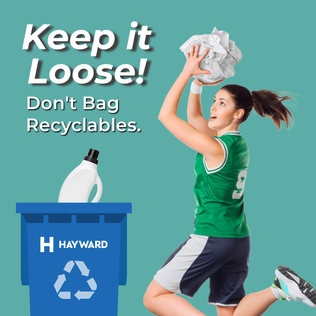 female basketball player jumping and recycling stuff