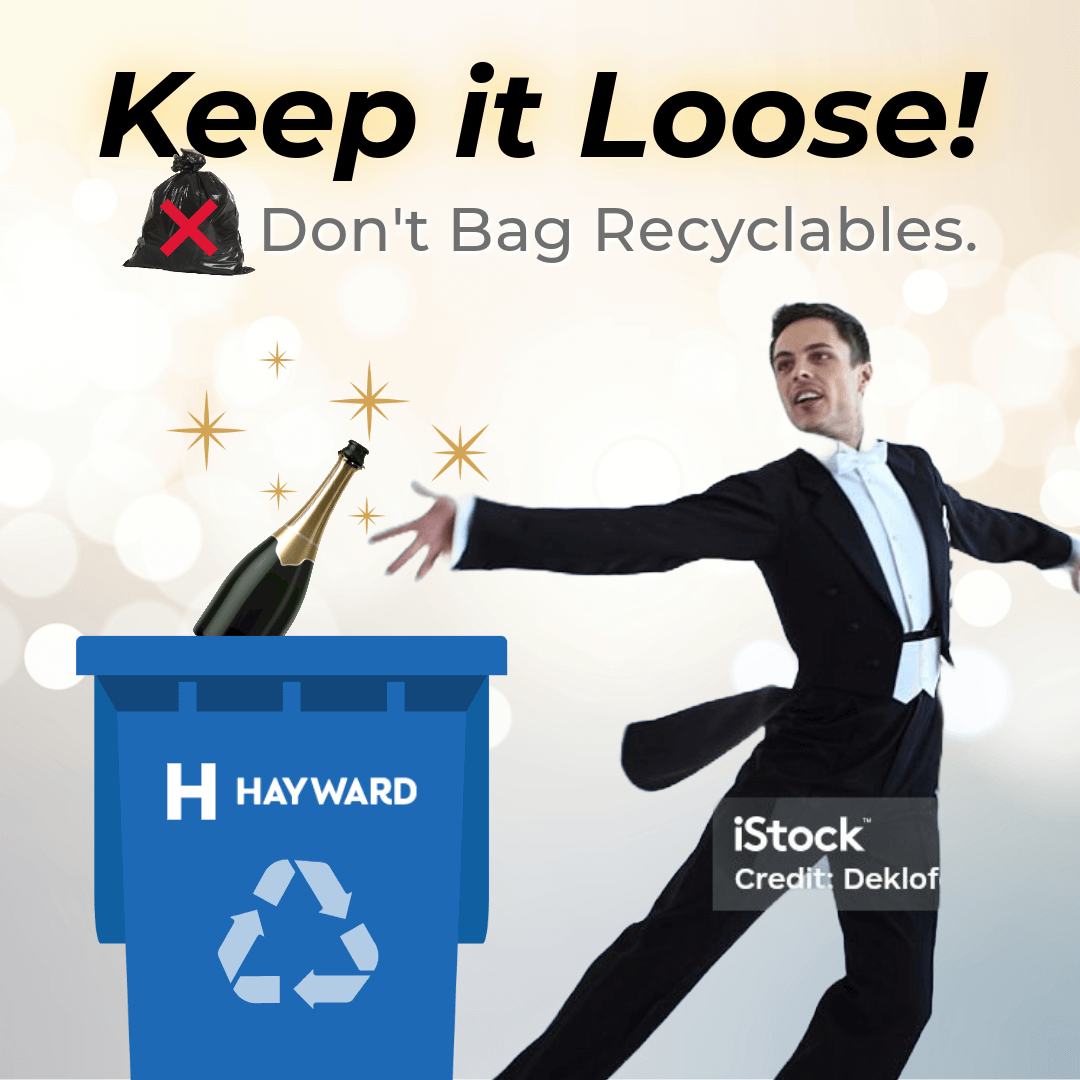 INSTA-Hayward-Keep-It-Loose-6-New-year champagne-stretch MAN IN TUXEDO THROWING BOTTLE INTO RECYCLE