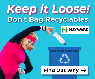 70s exercise lady recycling